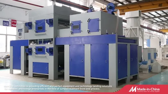 Pass Though Type Conveyor Belt Automatic Sand Blasting Machine