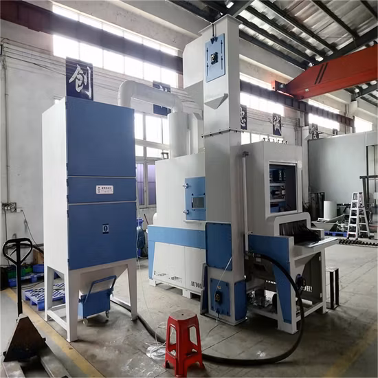 Pass Though Type Conveyor Belt Automatic Sand Blasting Machine