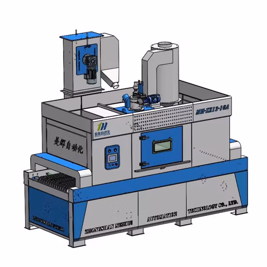Pass Though Type Conveyor Belt Automatic Sand Blasting Machine
