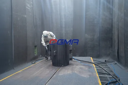 High Productivity Automatic Sand Blasting Machine, Continuous Sandblasting System
