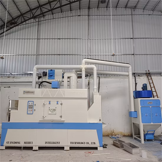 Pass Though Type Conveyor Belt Automatic Sand Blasting Machine