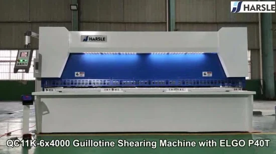 Harsle QC11K Guilhotina Hidráulica de Metal CNC Máquina de Corte de Chapa de Aço com P40t