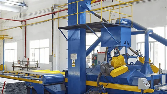 Qas90-25 máquina de jateamento transportador de rolos para lixadeira de limpeza de superfície de perfil de alumínio