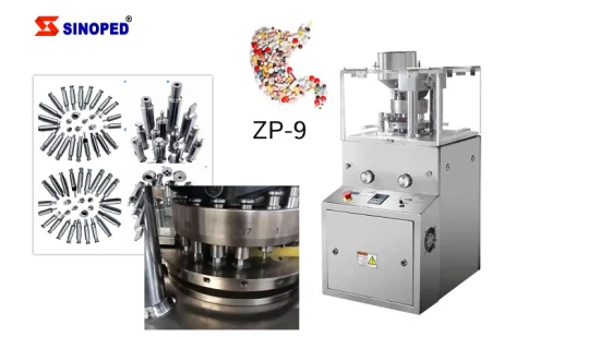 Sinoped Pharmaceutical Automatic Best Price Medicine Milk Herb Efervescente Candy Powder Punch Zp Zpt Gzp Máquina rotativa de alta velocidade para fabricação de comprimidos