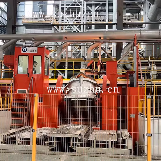 Máquina de vazamento para linha de moldagem de fundição